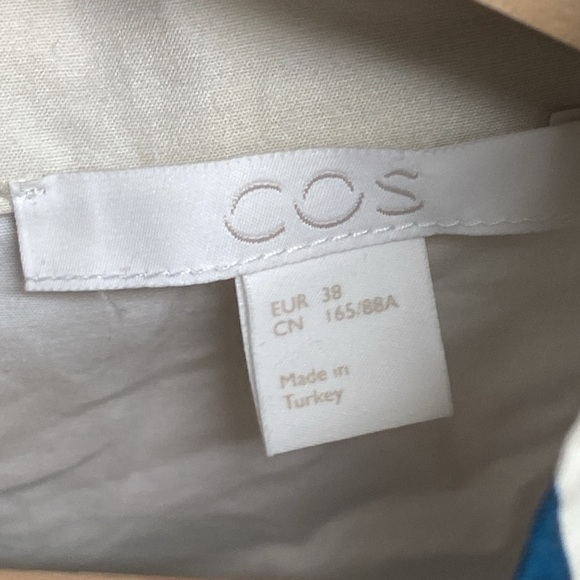 COS Blue and White Patterned Blouse - Picture 3 of 3